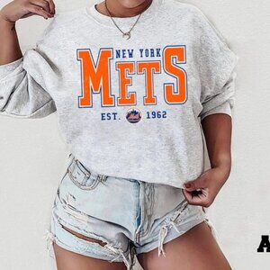 Vintage New York Baseball Sweatshirt, Retro Metropolitan Crewneck, Unisex City S